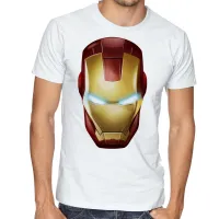 Camiseta adulto ou infantil homem de ferro iron man mascara - Foto 3
