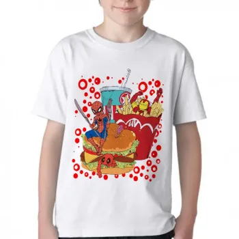 Camiseta adulto ou infantil Homem ferro aranha deadpool - Foto 2