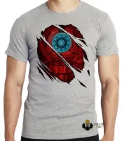 Camiseta adulto ou infantil Homem ferro reator armadura marvel - Foto 4