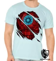 Camiseta adulto ou infantil Homem ferro reator armadura marvel - Foto 5