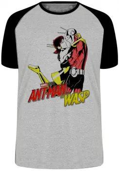 Camiseta adulto ou infantil Homem Formiga e Vespa abraço