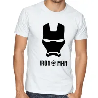 Camiseta adulto ou infantil Iroman máscara marvel homem ferro black - Foto 3