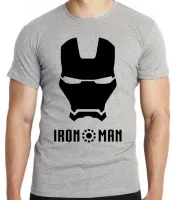 Camiseta adulto ou infantil Iroman máscara marvel homem ferro black - Foto 4