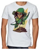 Camiseta adulto ou infantil ARQUEIRO VERDE super heroi - Foto 3