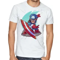 Camiseta adulto ou infantil capitão america geek avengers - Foto 3