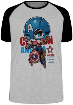 Camiseta adulto ou infantil Capitão América vingadores