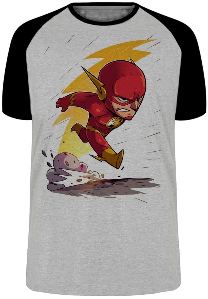 Camiseta adulto ou infantil flash liga justiça super herói