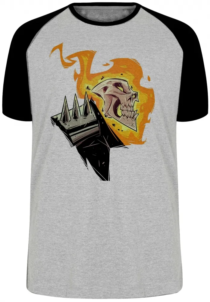 Camiseta adulto ou infantil MOTOQUEIRO FANTASMA fogo Imagem