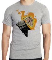Camiseta adulto ou infantil MOTOQUEIRO FANTASMA fogo - Foto 4