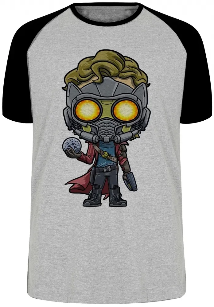 Camiseta adulto ou infantil senhor das estrelas peter quil marvel