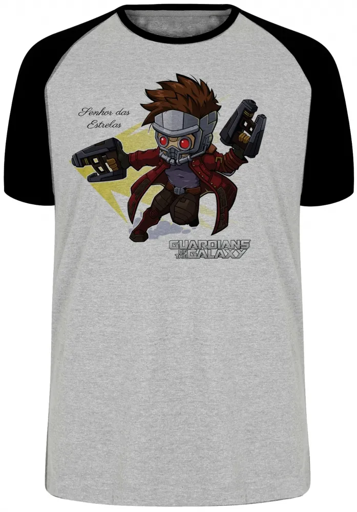 Camiseta adulto ou infantil Senhor Estrelas peter quill guardioes galaxia