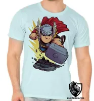 Camiseta adulto ou infantil THOR marvel martelo super heroi - Foto 5