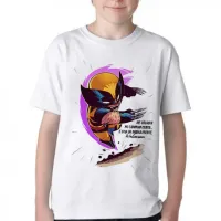 Camiseta adulto ou infantil Wolverine logan marvel x men herói - Foto 3