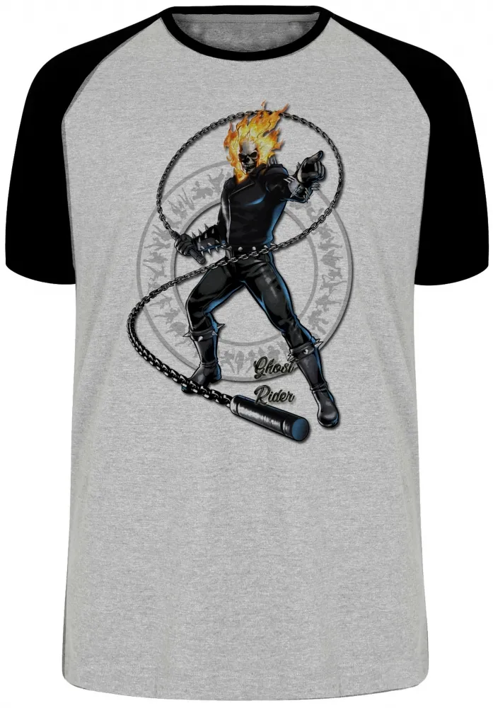 Camiseta adulto ou infantil Motoqueiro Fantasma corrente ghost rider