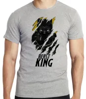 Camiseta adulto ou infantil Pantera Negra black panther beast king - Foto 3