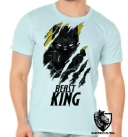 Camiseta adulto ou infantil Pantera Negra black panther beast king - Foto 5