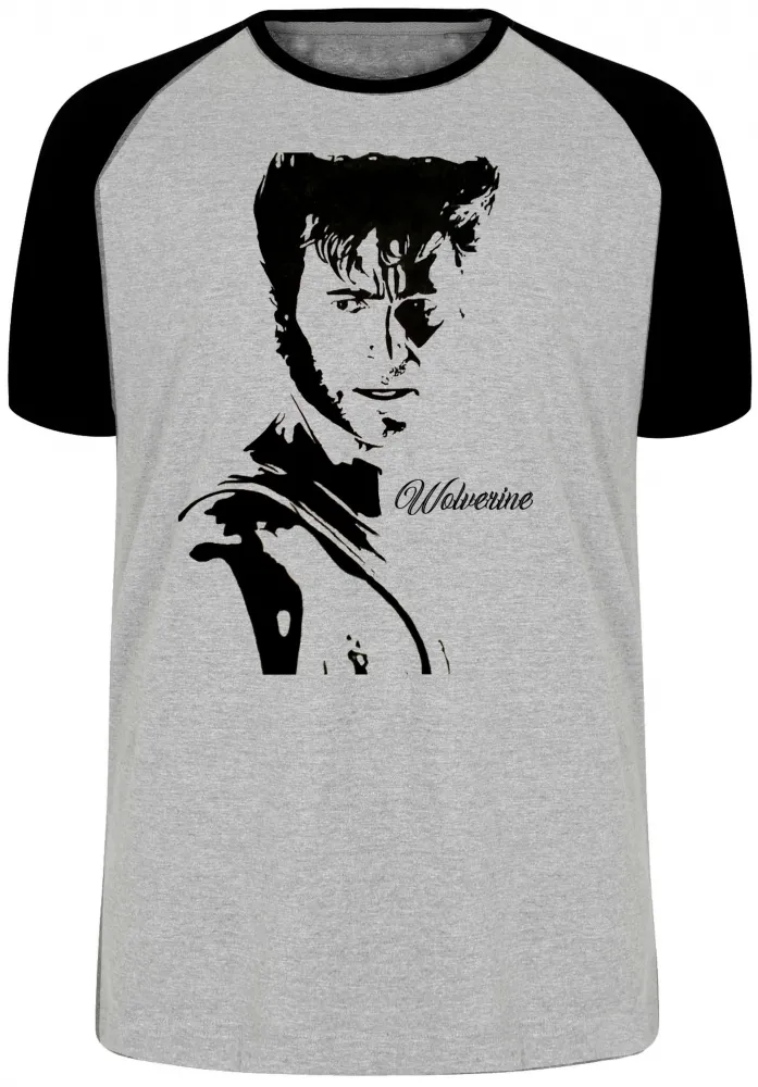 Camiseta adulto ou infantil Perfil Logan Wolverine x men marvel Imagem