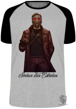 Camiseta adulto ou infantil Senhor das Estrelas peter quill hero marvel