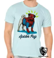 Camiseta adulto ou infantil Spider Pug homem aranha cachorro - Foto 5