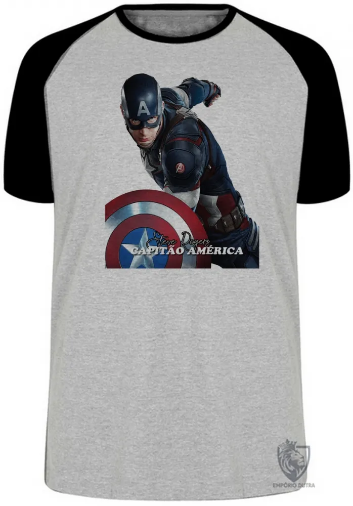 Camiseta adulto ou infantil Capitão america Falcão e o Soldado Invernal Imagem
