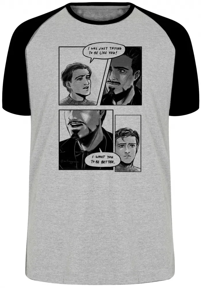 Camiseta adulto ou infantil Tony stark homem ferro vs aranha spiderman