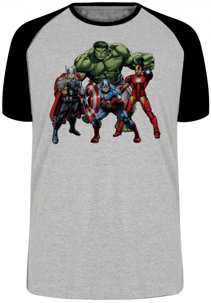 Camiseta adulto ou infantil vingadores hulk thor capitão homen ferro Imagem
