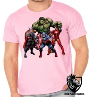 Camiseta adulto ou infantil vingadores hulk thor capitão homen ferro - Foto 4
