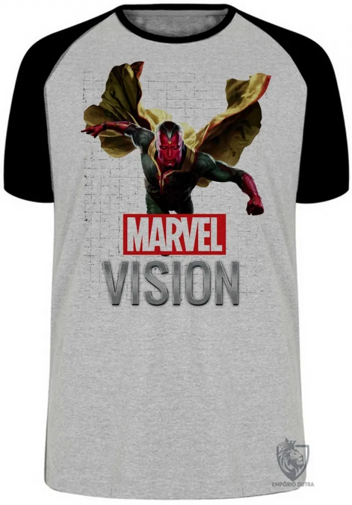 Camiseta adulto ou infantil voando visão vingadores avengers