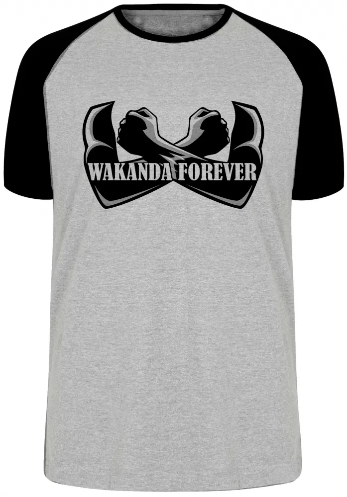 Camiseta adulto ou infantil WAKANDA BRAÇOS pantera negra black panther Imagem