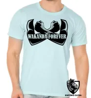 Camiseta adulto ou infantil WAKANDA BRAÇOS pantera negra black panther - Foto 5