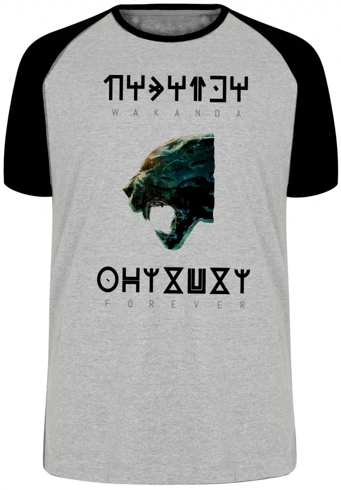 Camiseta adulto ou infantil wakanda forever pantera negra black panther