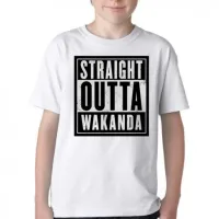 Camiseta adulto ou infantil wakanda straight pantera negra black panther - Foto 3