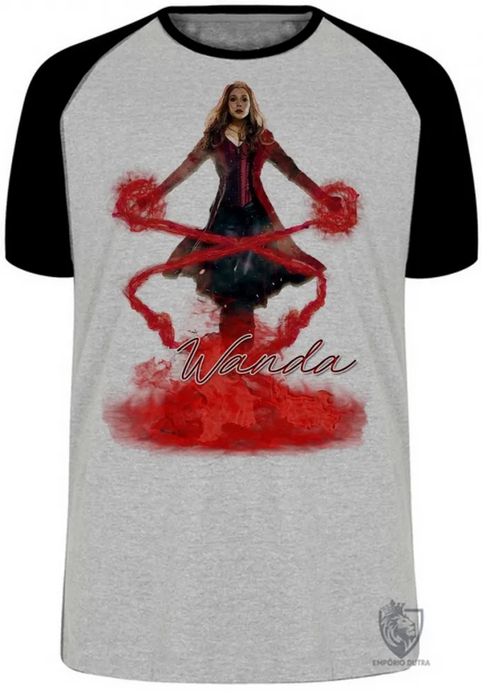 Camiseta adulto ou infantil Wanda Maximoff Feiticeira Escarlate