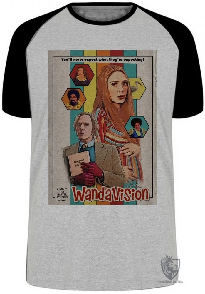 Camiseta adulto ou infantil WandaVision papel Feiticeira Escarlate