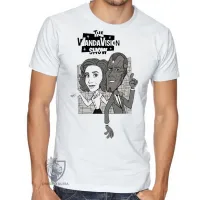 Camiseta adulto ou infantil WandaVison desenho antigo - Foto 2
