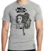Camiseta adulto ou infantil WandaVison desenho antigo - Foto 3