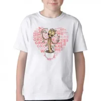 Camiseta adulto ou infantil Groot coração guardiões galaxia - Foto 2