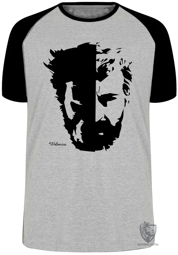 Camiseta adulto ou infantil Wolverine X men face logan