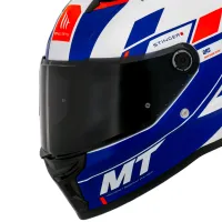 CAPACETE MT STINGER 2 ZIVZE BRANCO AZUL BRILHO - Foto 2