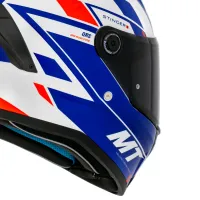 CAPACETE MT STINGER 2 ZIVZE BRANCO AZUL BRILHO - Foto 3