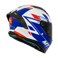 CAPACETE MT STINGER 2 ZIVZE BRANCO AZUL BRILHO - Foto 4