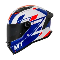 CAPACETE MT STINGER 2 ZIVZE BRANCO AZUL BRILHO - Foto 5