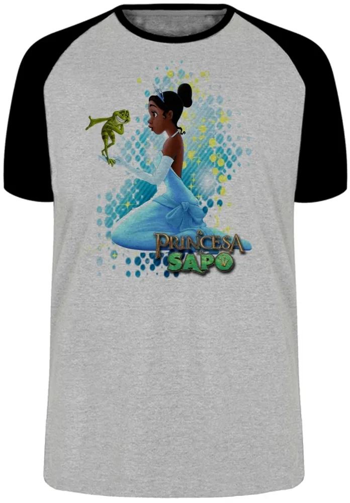 Camiseta adulto ou infantil A princesa e o Sapo vestido