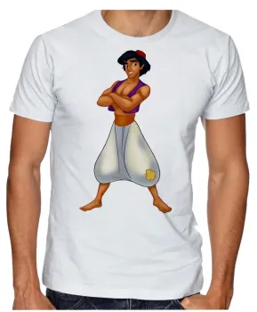 Camiseta adulto ou infantil Aladim disney jasmine namorado - Foto 2