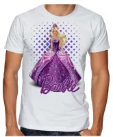 Camiseta adulto ou infantil Barbie roxa boneca - Foto 3