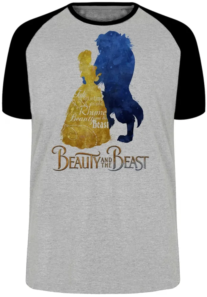 Camiseta adulto ou infantil Beauty and the Beast bela fera disney Imagem