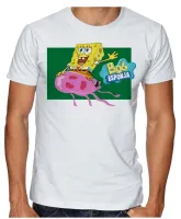 Camiseta adulto ou infantil Bob Esponja e água viva desenho - Foto 2