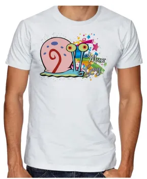 Camiseta adulto ou infantil Bob esponja Gary Meow caracol - Foto 2