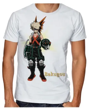 Camiseta adulto ou infantil boku no hero Bakugou anime - Foto 2