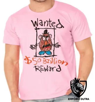 Camiseta adulto ou infantil Cabeça de batata wanted - Foto 2